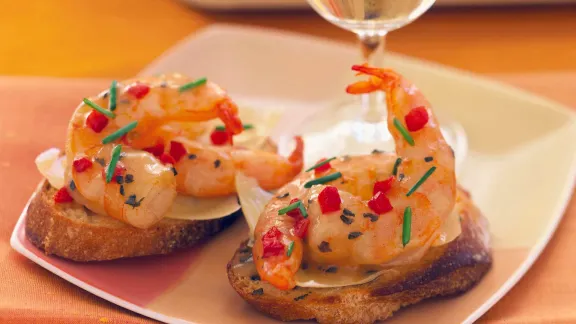 Vanilla Shrimp Crostini