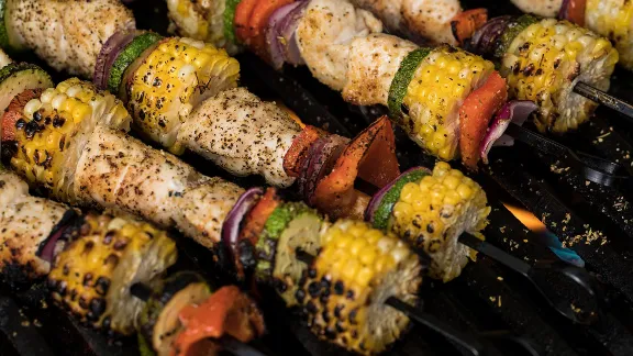 Grilled Chicken and Vegetable Kebabs